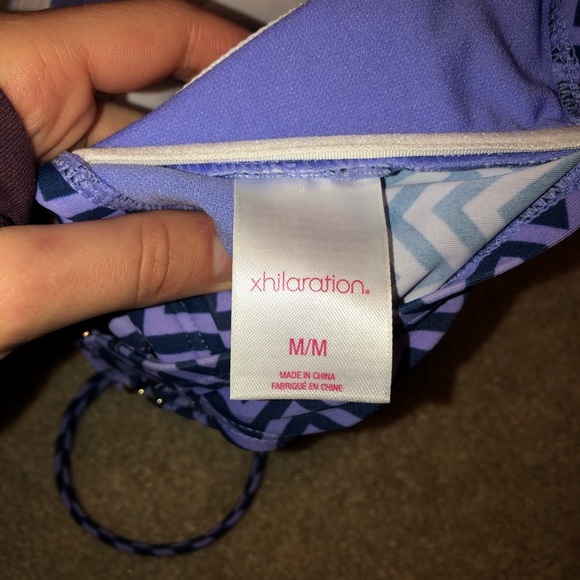 Purple Zig-Zag Bikini Top - Picture 3 of 5